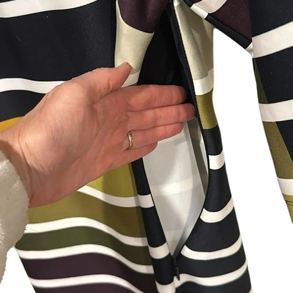 EnFocus Studio Women’s Multi Stripe Stretch Dress Size 8 Business Office Wear - Picture 4 of 7